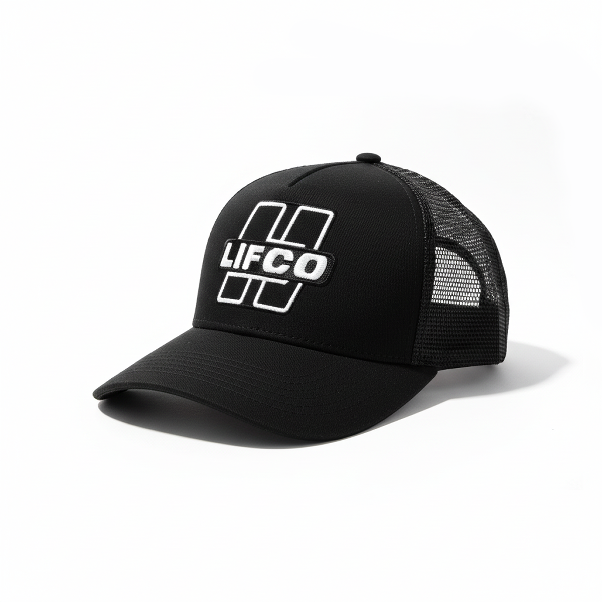Black Adjustable Mesh-Back Cap