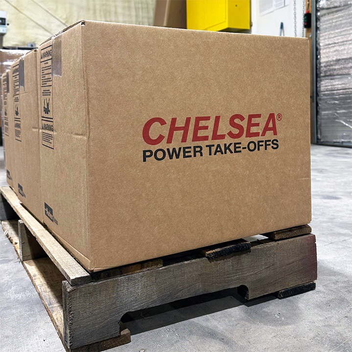 Big boxes of Chelsea PTO inventory