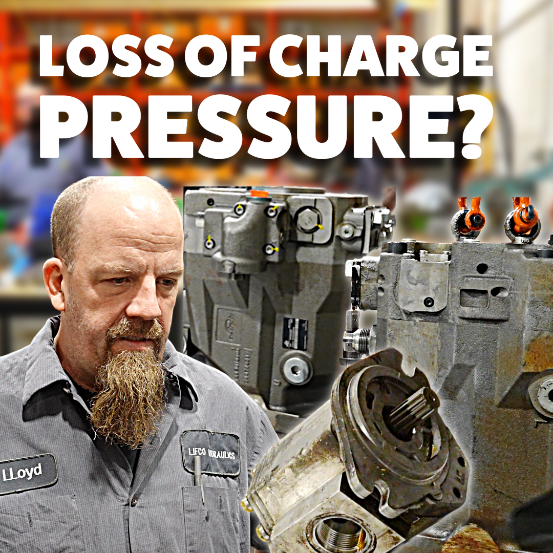 What does it mean when a pump is losing charge pressure? 