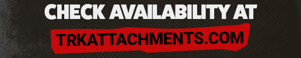 Check Availability Call to action banner prompting users to check heavy equipment attachment availability at trkattachments.com.