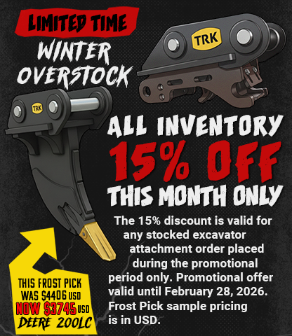 Winter Overstock Sale — 15% Off All Attachments